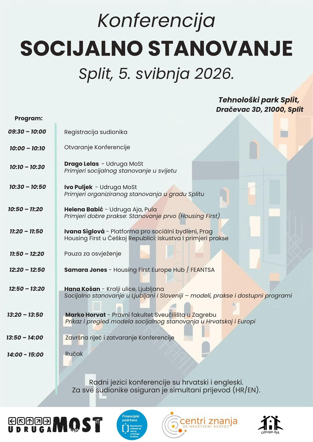 Program konferencije Socijalno stanovanje Split 5. svibnja 2026. godine